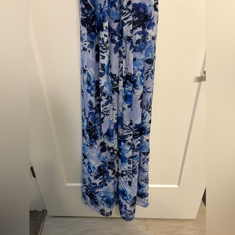 Donna Ricco Blue Floral Jumpsuit - Picture 3 of 9